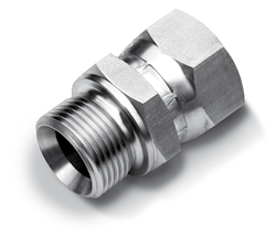 ADATTATORE DIRITTO MASCHIO GAS CIL. 60° - FEMMINA GIREVOLE 60°