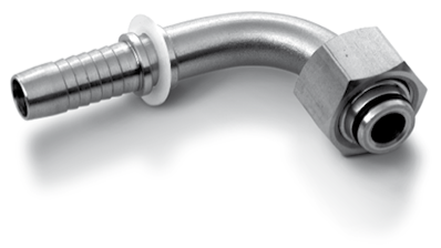 FEMMINA 90° MÉTRICA CONO 24° O.R. - DIN 3865 SERIE L DIN 2353