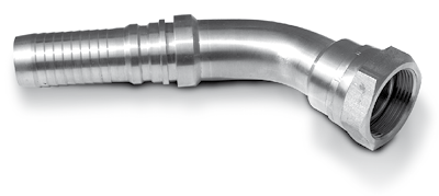 FEMMINA CURVA 45° O.R. CONO 60˚ - FILETTO GAS