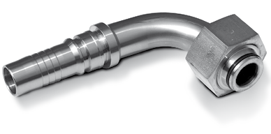 FEMMINA 90° MÉTRICA CONO 24° O.R. - DIN 3865 SERIE S DIN 2353